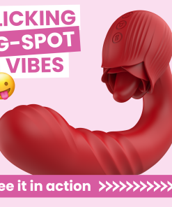 Rose Tongue Thruster Silicone Women's Sex Toy