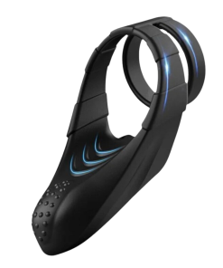 Sperm Locking Dual Cock Ring with Taint Teaser