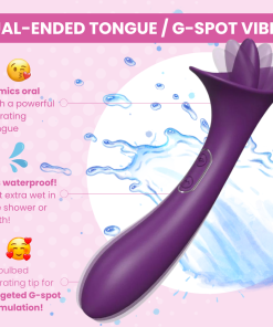 Dual Ended Flickering Tongue Vibrator
