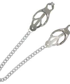 Extreme Pinch Chained Metal Clover Nipple Clamps - INTENSE Nipple Play