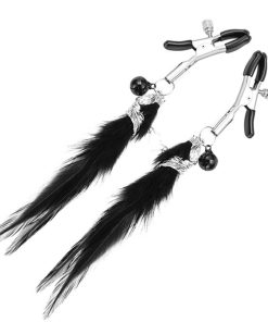 Bohemian Feather and Bell Nipple Clamps