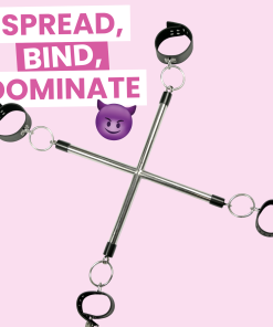 X-Hog Tie Spreader Bar With Bondage Restraints