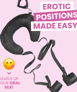 Sex Position Pillow With Wrist & Ankle Restraint Cuffs