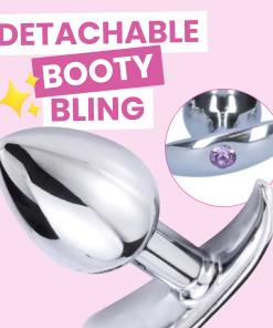 Tapered Metal Butt Plug with Jewel & Detachable Screw Plug - Available in 3 Sizes!