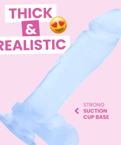Crystal Jellies Realistic Ballsy Cock - Suction Cup Dildo!