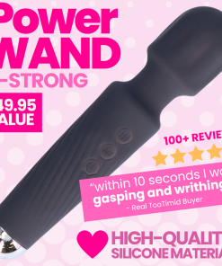 Jolie High-Power Silicone Wand Vibrator in Grey (Intense Vibrations!)