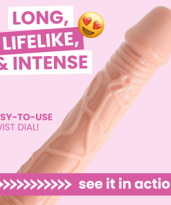 8 Inch Ultra Veined Vibrating Dildo