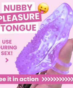 Vibrating Tongue Finger Sleeve with Clit Bullet