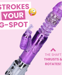 Aura Butterfly Thrusting & Rotating Dual-Action Vibrator