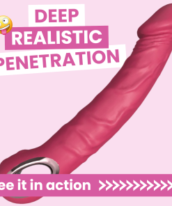 9.5 Inch Veined Vibrating  Silicone Dildo - Deep. Lifelike Penetration!