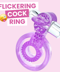 Vibrating Dual Cock Ring with Clit Teasing Tongue
