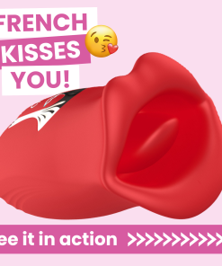 French Kiss Biting & Licking Moving Mouth Tongue Vibrator