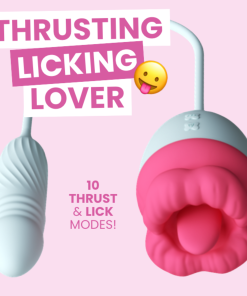 Pretty Pink Lips Self-Motion Flickering Tongue with Thruster
