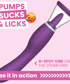 Ultimate Tongue Licker - Powerful Dual-Ended Vibrator & Sucking Tongue!