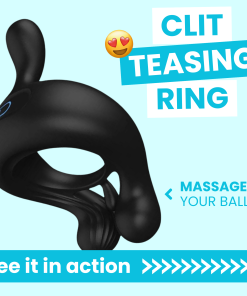 Amante Clit Teasing & Ball Massaging Double Head Cock Ring