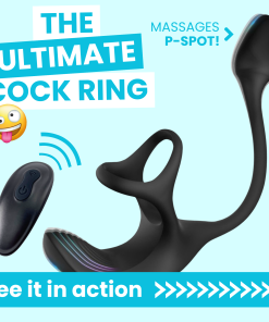 Triple Stimulating Vibrating Silicone Cock Ring with Remote - Penis. Scrotum. and Anal Vibes!
