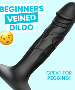 5 Inch Black Silicone Suction Cup Dildo - Great for Pegging or G-Spot Stimulation!