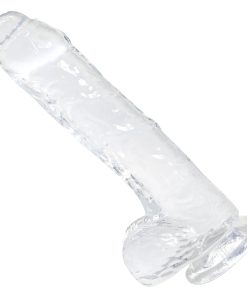 8.5 Inch Uncut Suction Cup Dildo With Balls