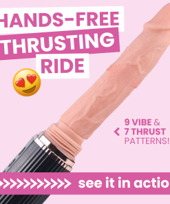 Hands-Free Thrusting & Vibrating Silicone Dildo - Includes Suction Cup Compatible Attachment!
