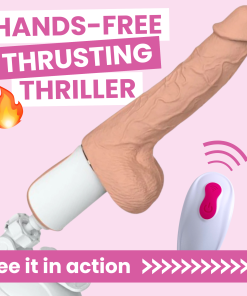 Warming. Thrusting. Vibrating. and Waterproof Dildo - Hands-Free Suction Cup Mount - Includes Remote!