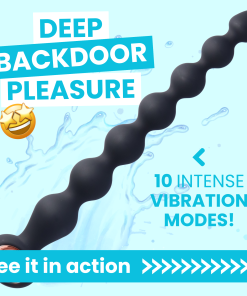 X-Long 12 Vibrating Silicone Anal Beads - Extra Deep. Intense Anal Pleasure!