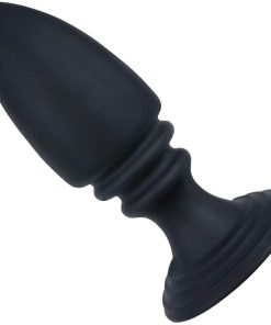Rippled Silicone Anal Plug With Flat Suction Base