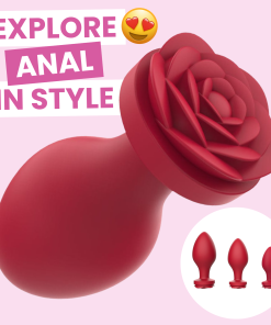 Rela Silicone Rose Anal Plug Set