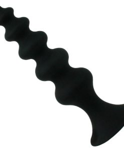 Beaded Silicone Anal Plug With Suction Cup Base