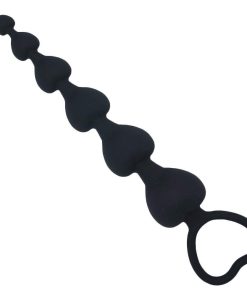 Silicone Anal Beads - 6 Tapered Heart Beads