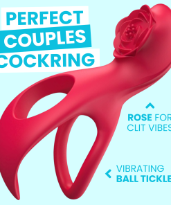 Lover's Rose Dual Cock-ring - Strong Vibrations in 2 Motors!