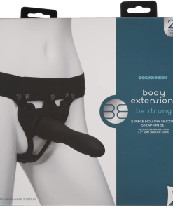 7.5 Inch Hollow Extensions Silicone Strap-On Harness  (2 Piece Kit)