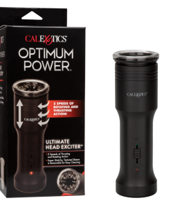 Optimum Power Ultimate Head Exciter Rotating Vibrating Masturbator - Black