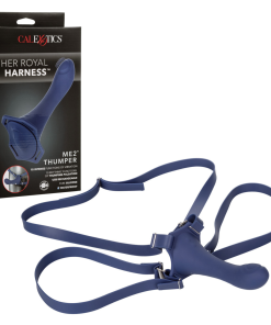 Her Royal Harness ME2 Thumper Strap-On with Silicone Rechargeable Dildo - Blue