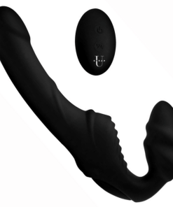 Vibrating Silicone Strapless Strap On - With Wireless Remote!