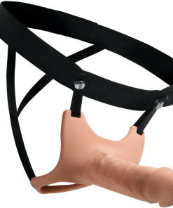 6 Inch Hollow Silicone Dildo Strap-On - With Cum Through Tip!