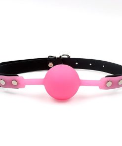 Silicone Ball Gag With Adjustable Leather Straps